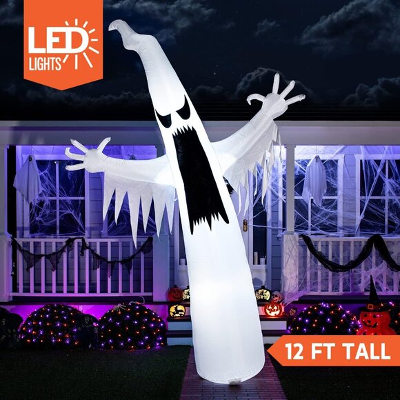Joiedomi 12 FT Halloween Inflatables Outdoor Decorations with LEDs for Outside - Picture 3 of 9